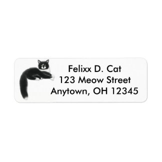 Cool Tuxedo Cat Label