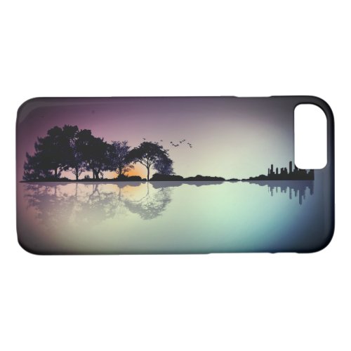 Cool Twilight Horizon Guitar Reflection Phone Case