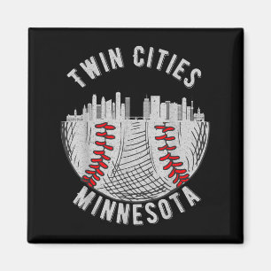 Cool Twin Cities Minnesota Mn Baseball Skyline St Magnet
