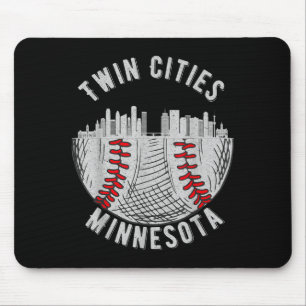 Cool Twin Cities Minnesota Mn Baseball Skyline St  Mouse Pad