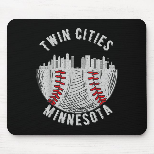 Cool Twin Cities Minnesota Mn Baseball Skyline St  Mouse Pad (Front)