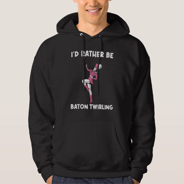 Cool Twirling For Men Women Baton Twirling Twirler Hoodie (Front)