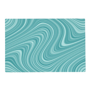 COOL Two Colors Red/Blue White Curvy Line Pattern Placemat