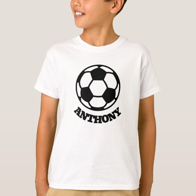 Cool Two-sided Soccer Ball Name and Number T-Shirt (Front)