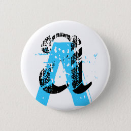 Cool Typographic A Monogram button
