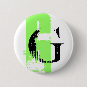 Cool Typographic G Monogram button