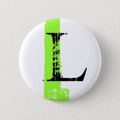 Cool Typographic L Monogram button