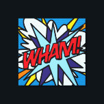 Cool Typographic Modern Pop Art Comic Book WHAM Canvas Print<br><div class="desc">A modern Pop Art typographic comic book inspired canvas featuring the word POP! Ideal for brightening home or office. Add some zap pow and wham into your world today! Designed by Thisisnotme©</div>