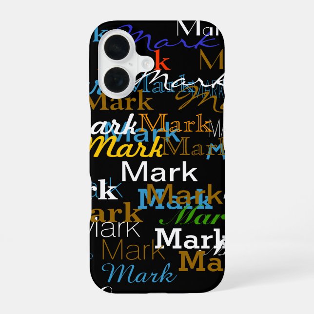 Cool Typography Color Name Pattern Iphone Case (Back)