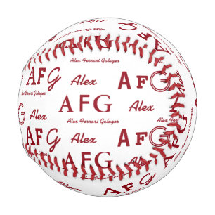 cool typography pattern of names personalized baseball