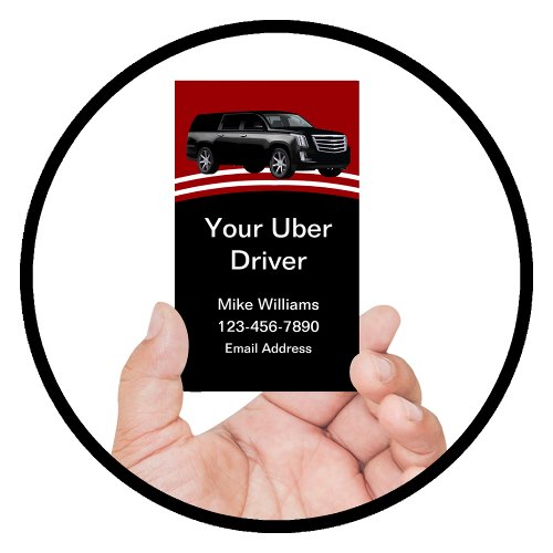 Cool Uber Driver Unique Automotive  Business Card