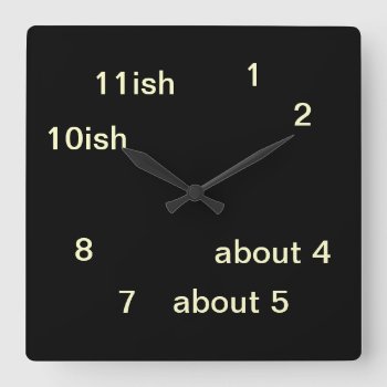 Cool Uber Geek Hipster Black One-ish Clock 3 by CricketDiane at Zazzle