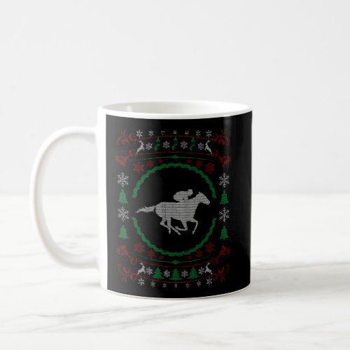 Cool Ugly Christmas Style Race Horse Funny Xmas Coffee Mug