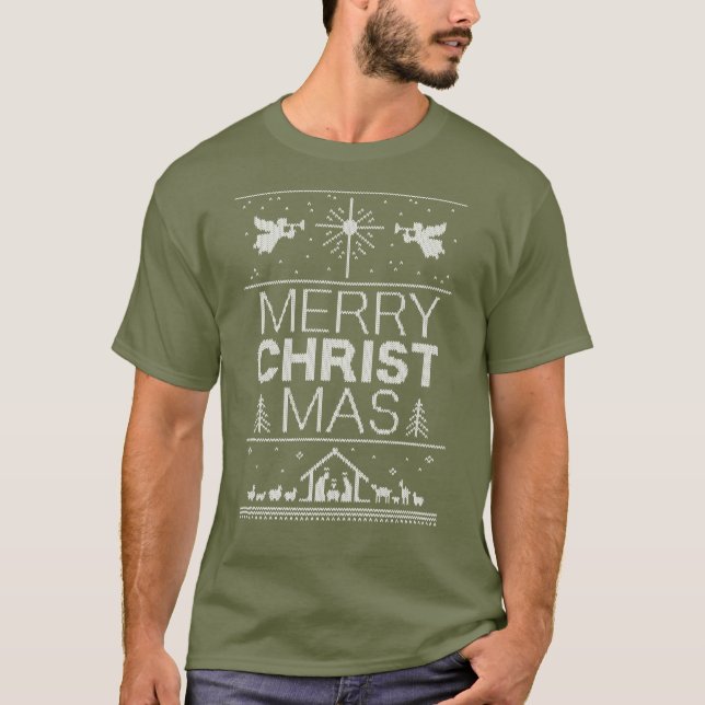 Cool Ugly Christmas Sweater Religious Christian (Front)