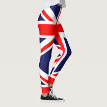 Union Jack Flag Fishnet Pattern Leggings