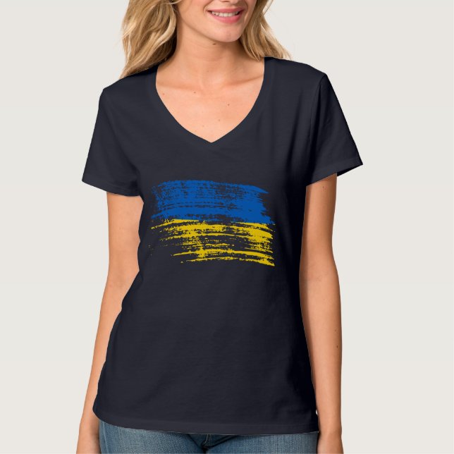 Cool Ukrainian flag design T-Shirt (Front)