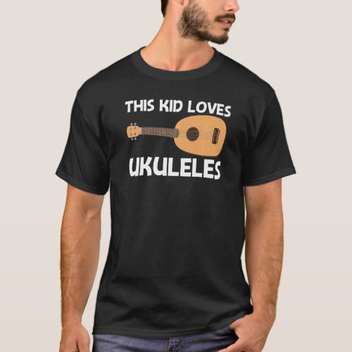 Cool Ukulele For Kids Boys Musical Instrument T_Shirt