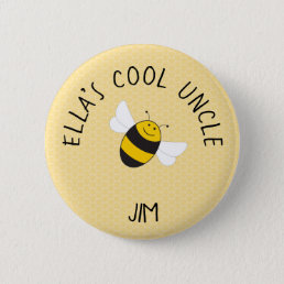 Cool uncle button for bumblebee baby shower