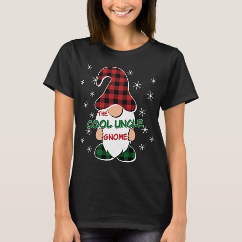 Cool Uncle Gnome Buffalo Plaid Matching Christmas  T_Shirt