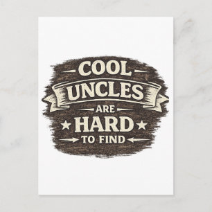 Cool Uncle Quote – Vintage Funny Gift Design Postcard