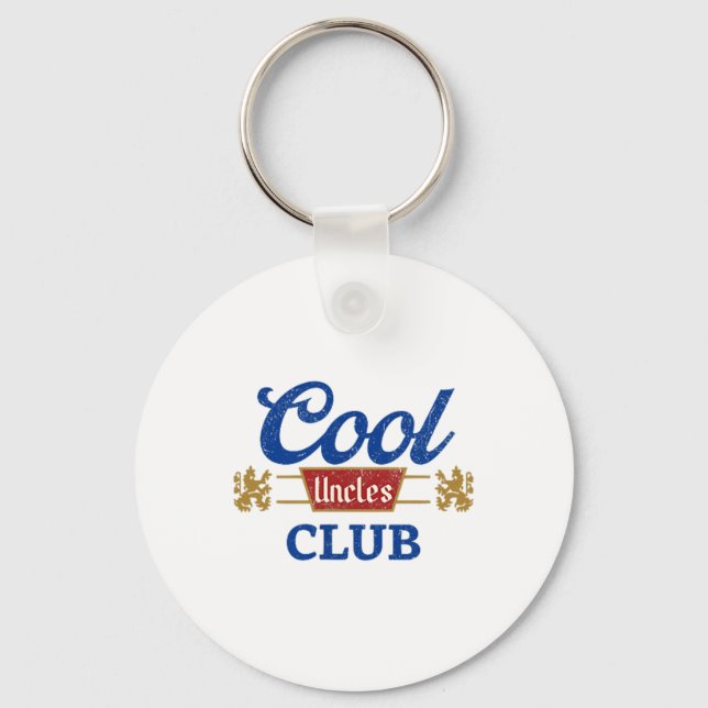 Cool Uncles Club Best Uncle Ever Funny Pocket Fath Keychain (Front)
