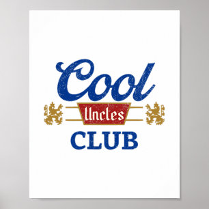 Cool Uncles Club Best Uncle Ever Funny Pocket Fath Poster