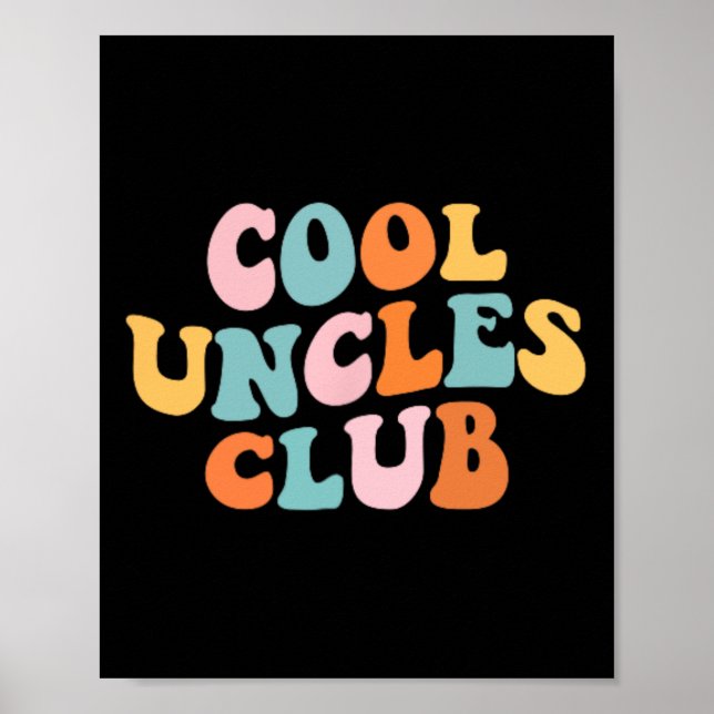 Cool Uncles Club Best Uncle Ever Funny Pocket Fath Poster (Front)