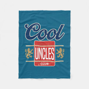 Cool Uncles Club For New Uncle Father's Day Uncle  Fleece Blanket