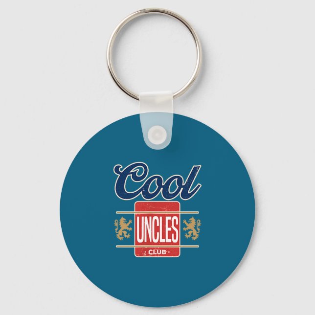 Cool Uncles Club For New Uncle Father's Day Uncle  Keychain (Front)