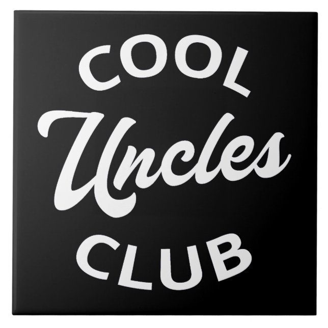 Cool Uncles Club I Ceramic Tile (Front)