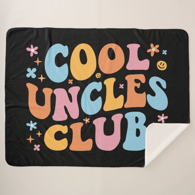 Cool Uncles Club III Sherpa Blanket (Front (Horizontal))