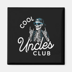 Cool Uncles Club Shirt Funny Skeleton Men Uncle Magnet