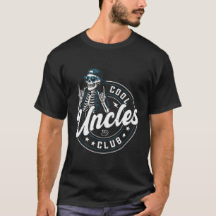 Cool Uncles Club Shirt Funny Skeleton Uncle Men 