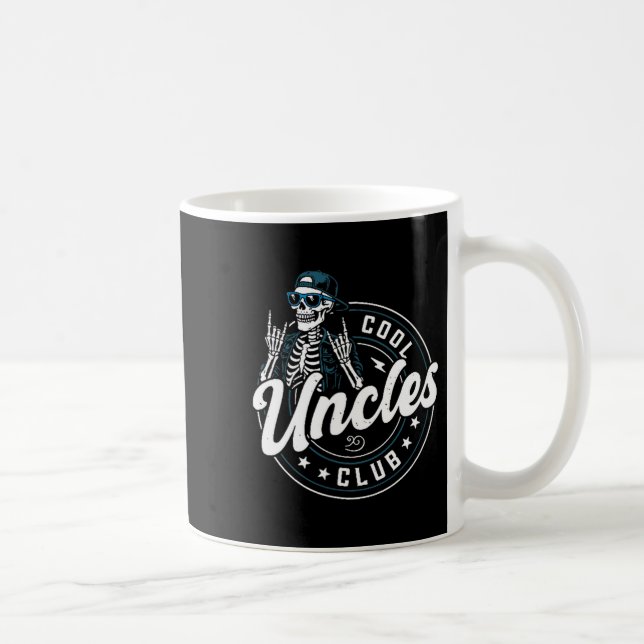 Cool Uncles Club Shirt Funny Skeleton Uncle Men  Coffee Mug (Right)