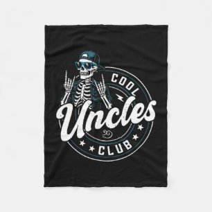 Cool Uncles Club Shirt Funny Skeleton Uncle Men  Fleece Blanket