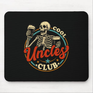 Cool Uncles Club Shirt Uncle Skeleton Men Fathers  Mouse Pad