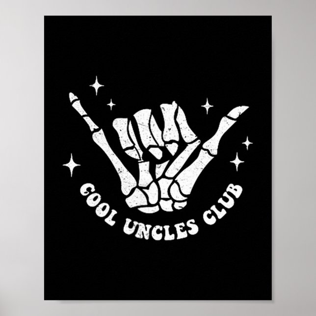 Cool Uncles Club Uncle Cke Birthday Father's Day  Poster (Front)