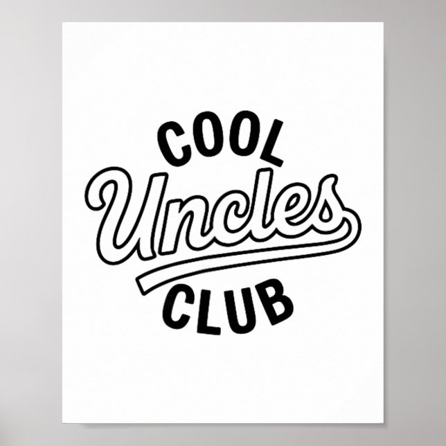 Cool Uncles Club Uncle Ever Funny Cket Fathers Day Poster (Front)
