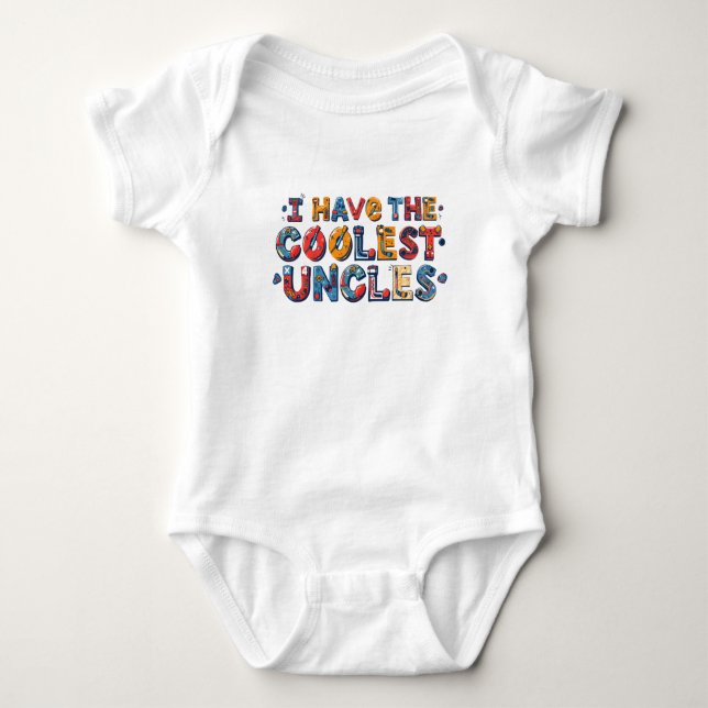 Cool Uncles Hockey Infant One Piece  Baby Bodysuit (Front)