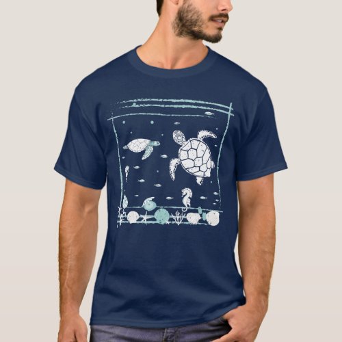 Cool Underwater Seascape Design T_Shirt