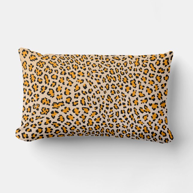 Cool Undulating Leopard Pattern Lumbar Pillow (Front)
