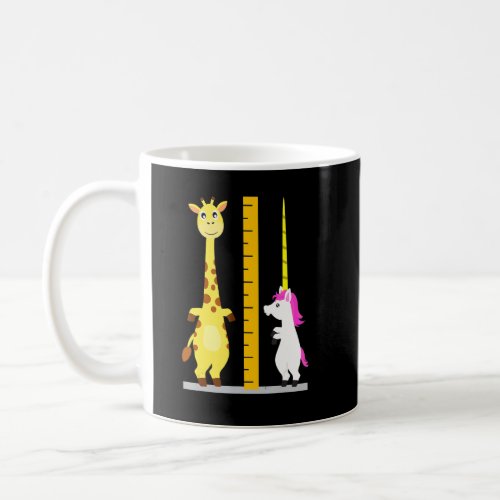 Cool Unicorn Giraffe Measure Stick Animal  Coffee Mug
