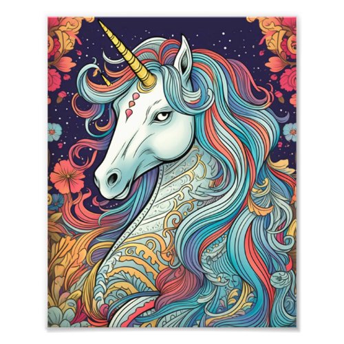 Cool Unicorn  Photo Print