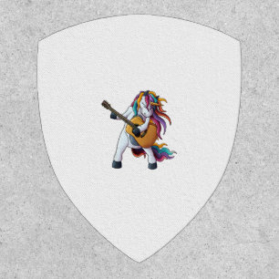 Cool Unicorn Playing Guitar _ Funny Animal Guitari Patch