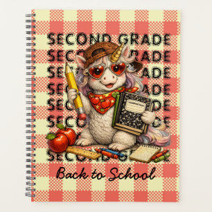Cool Unicorn Second Grade Back to School Teacher Planner
