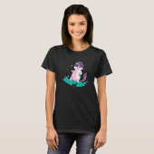 cool Unicorn Surfing Mythical Creature Sport T-Shirt (Front Full)