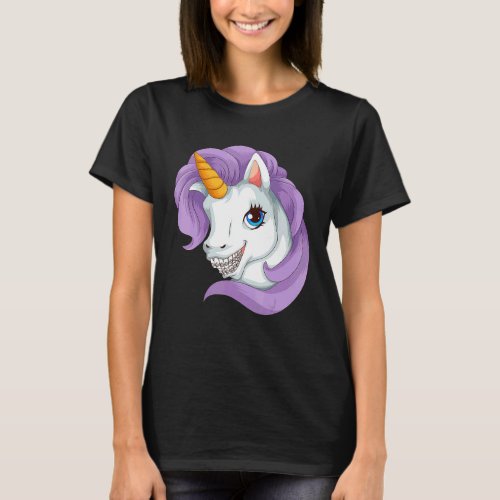 Cool Unicorn With Dental Braces Funny Horn Horse S T_Shirt