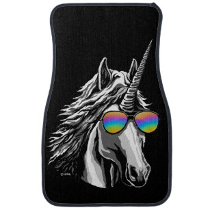 cool car floor mats. brilliant car cool unicorn with rainbow sunglass car mat for car floor mats