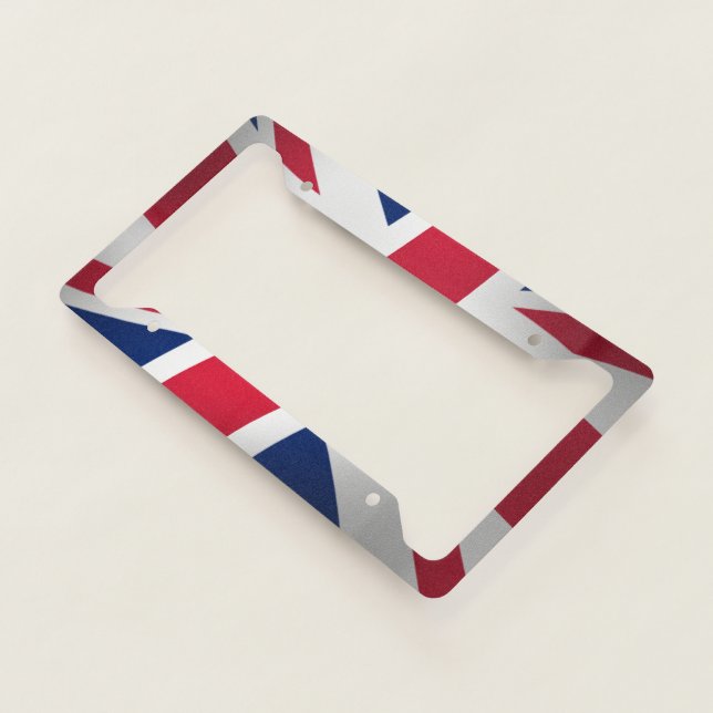 COOL UNION JACK FLAG LICENSE PLATE FRAME (3/4)