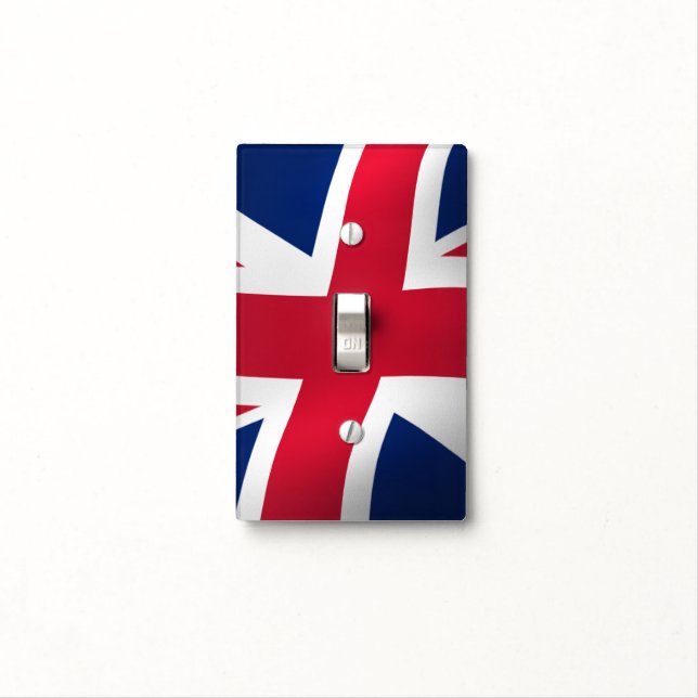 COOL UNION JACK UK FLAG LIGHT SWITCH COVER (In Situ)